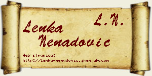 Lenka Nenadović vizit kartica